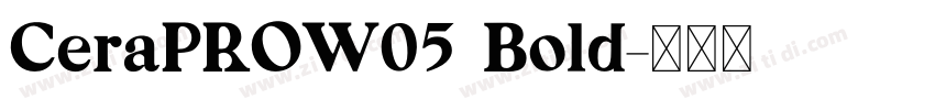 CeraPROW05 Bold字体转换